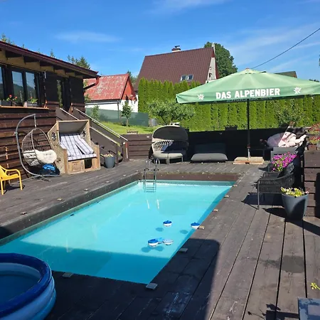 Wellness In Beskiden An Der Becva 木屋 *