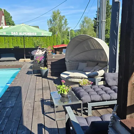 Wellness In Beskiden An Der Becva 木屋 Prostřední Bečva
